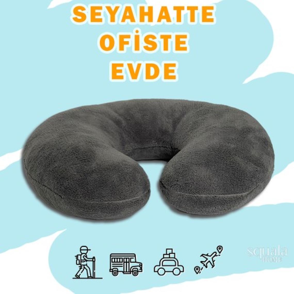 Wellmop Seyahat Boyun Yastığı Gri