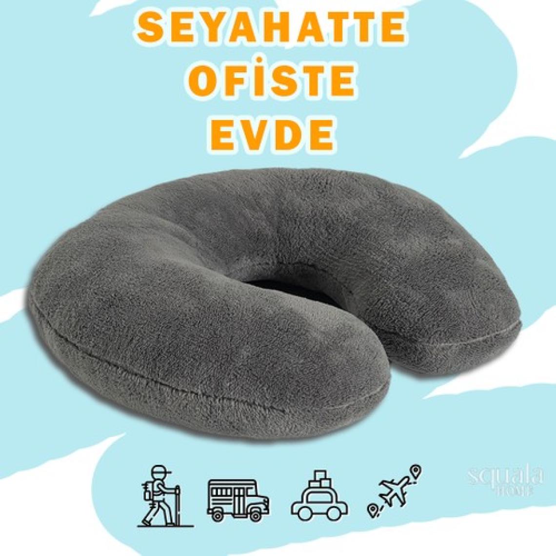 Wellmop Seyahat Boyun Yastığı Gri