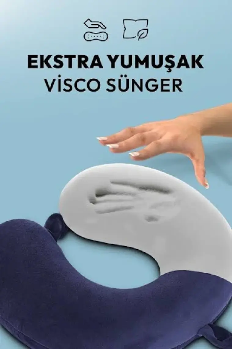 Ergopixel Wexta WX-HM02 Lacivert Seyahat Boyun Yastığı