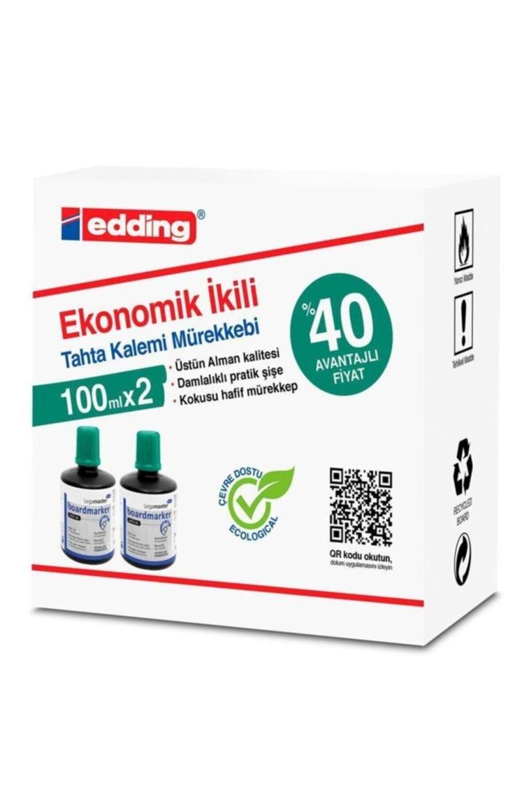 Tahta Kalem Mürekkebi Ekonomik 100 ml Yeşil 2 Li