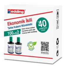 Tahta Kalem Mürekkebi Ekonomik 100 ml Yeşil 2 Li