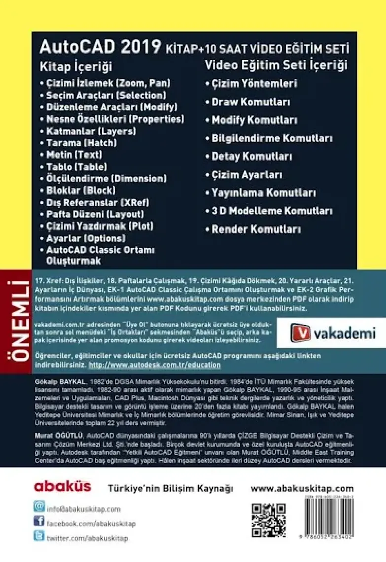 Autocad 2019 Video Eğitim Seti