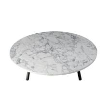 Katlanabilir Metal Ayaklı Mermer Desenli Yer Sofrası 90 cm