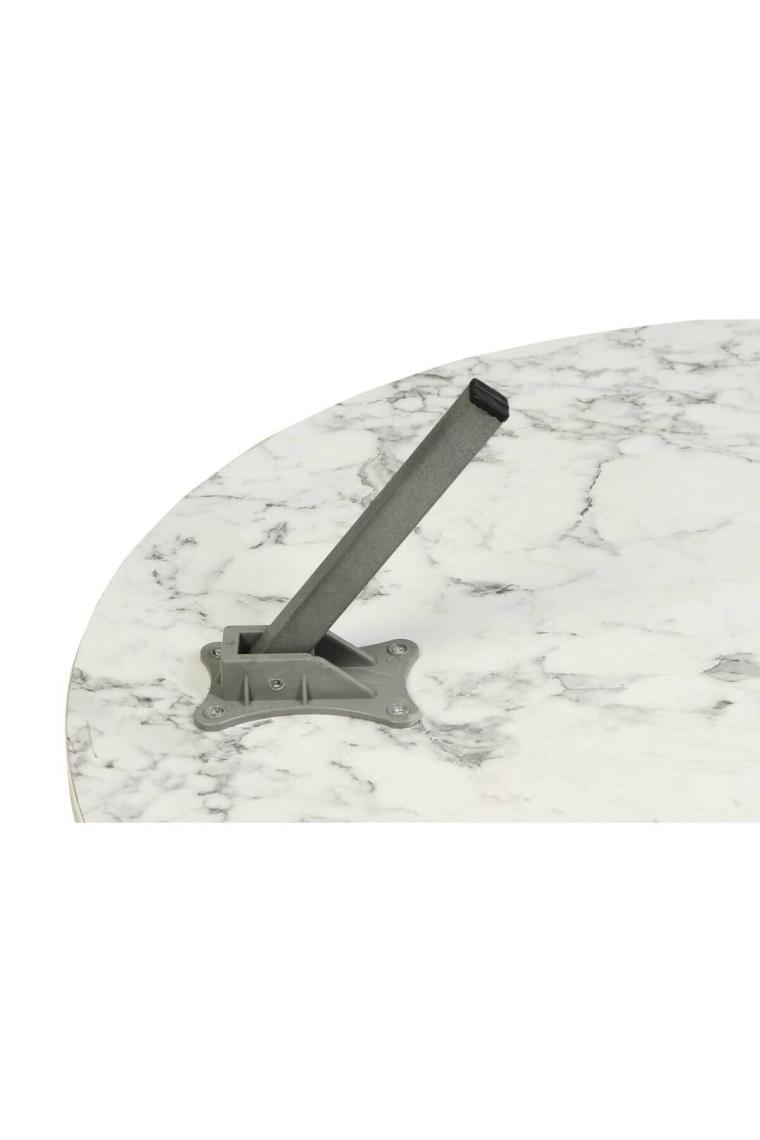 Katlanabilir Metal Ayaklı Mermer Desenli Yer Sofrası 100 cm