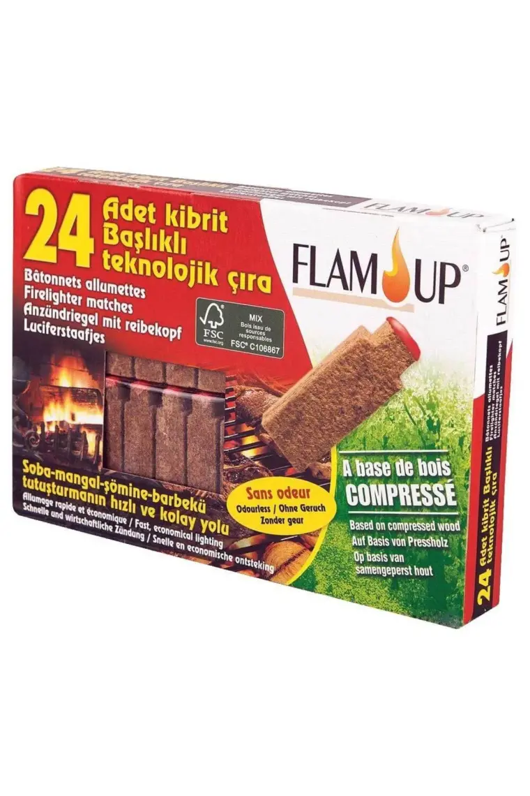 Flam Up Kibrit Başlıklı Teknolojik Çıra 24'Lü