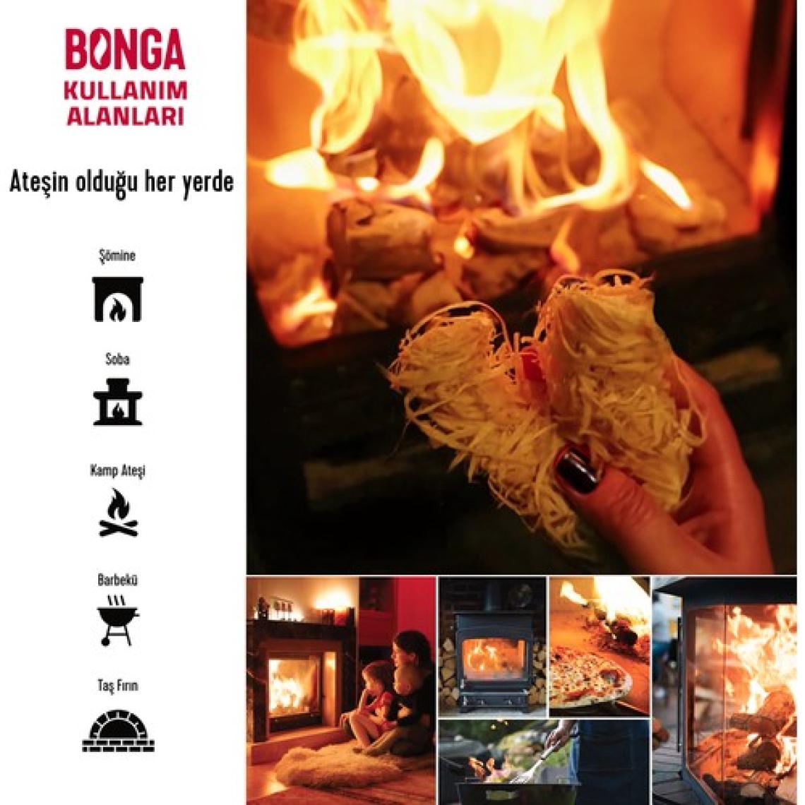 Mangal ve Barbekü Tutuşturucu 150 Adet 2000 gr - Jel ve Çıra Alternatifi Doğal Odun Yünü
