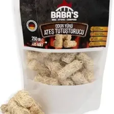 BABA'S BBQ / ODUN YÜNÜ TUTUŞTURUCU / BBQ, MANGAL, SOBA, ŞÖMİNE TUTUŞTURUCU / ≈25 AD - 250 GR