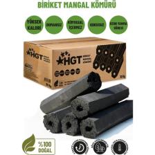Hgt B Sınıf Briket Mangal Kömür Doğal Kimyasal Sız Presle Üretilmiş Dumansız Kokusuz Yüksek Isılı 10 kg