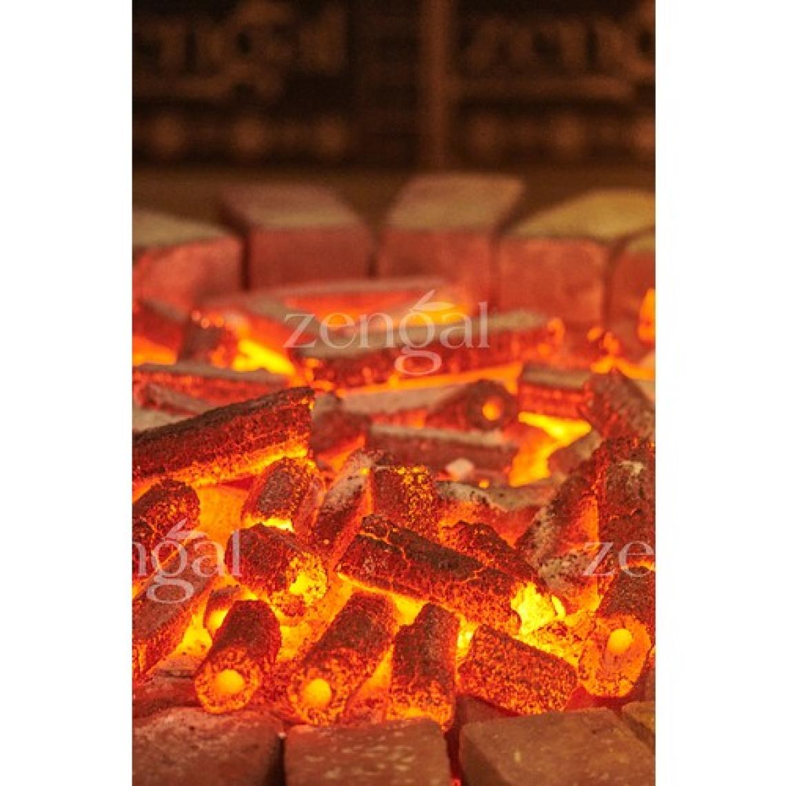 Zengal Delikli Briket Mangal Kömürü 10KG (6 Saat 7800 Kcal/kg)