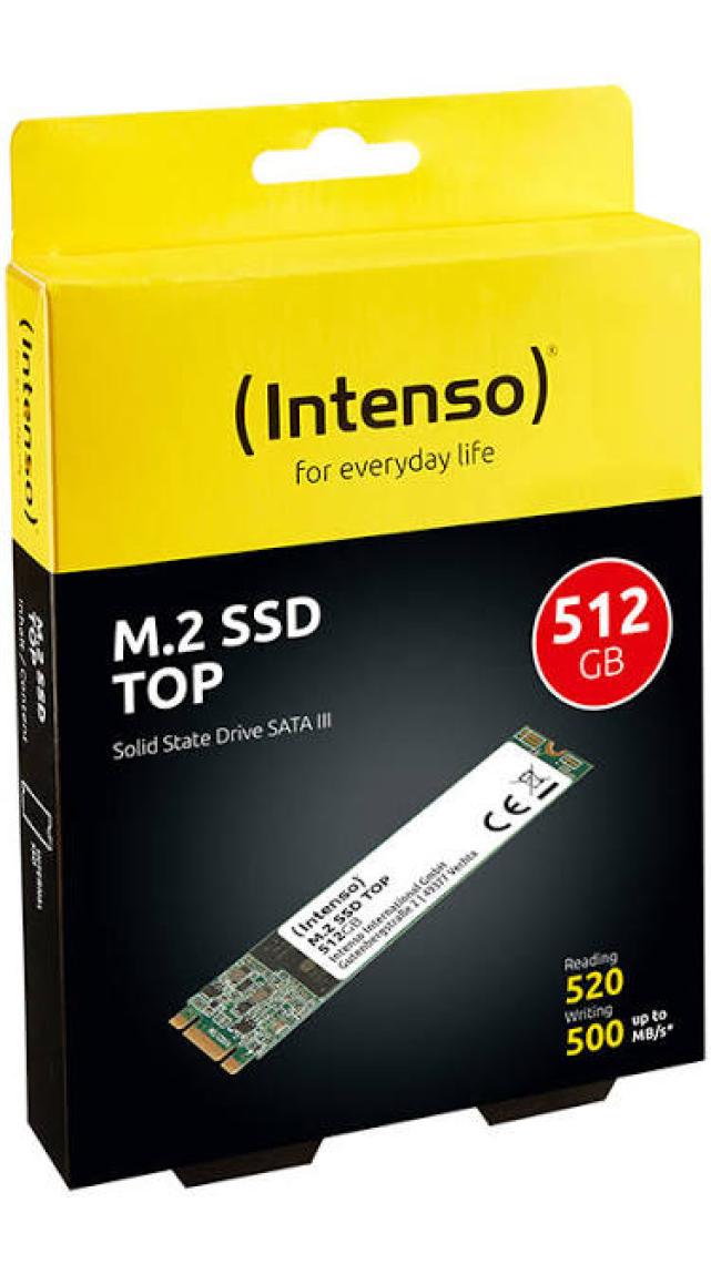 Intenso Top 512GB 520-500MB 4Mm M.2 SATA3 SSD