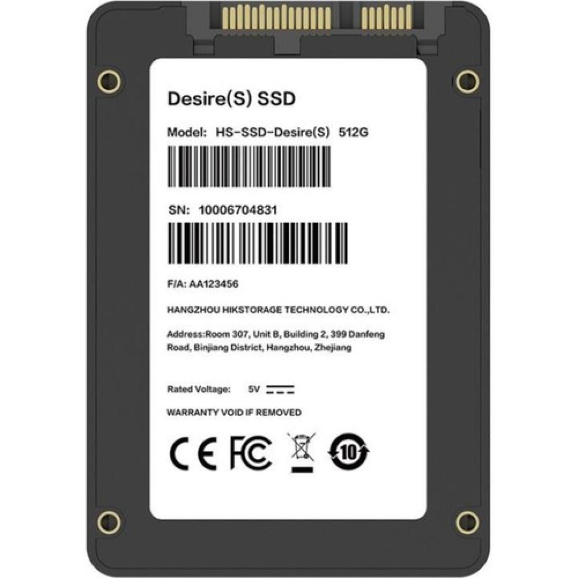 Hikvision HS-SSD-DESIRE(S)/512G SATA 3.0 2.5" 512 GB SSD