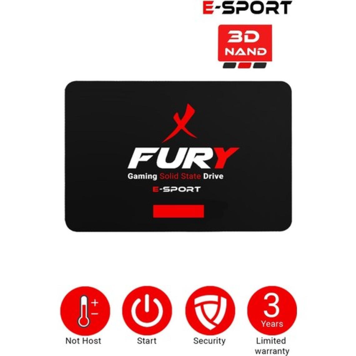 Fury E-Sport 1 Tb 550MB-500MB/S Sata3 2,5 Gaming SSD