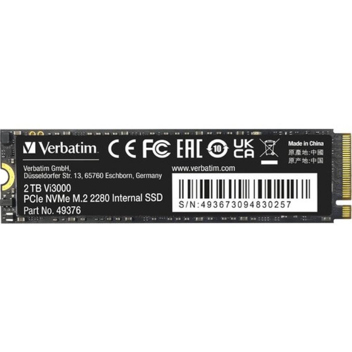 Verbatim Vi3000 PCI-Express 3.0 2 TB M.2 SSD