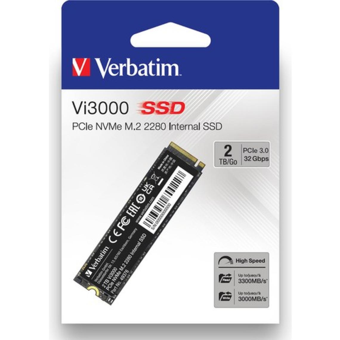 Verbatim Vi3000 PCI-Express 3.0 2 TB M.2 SSD