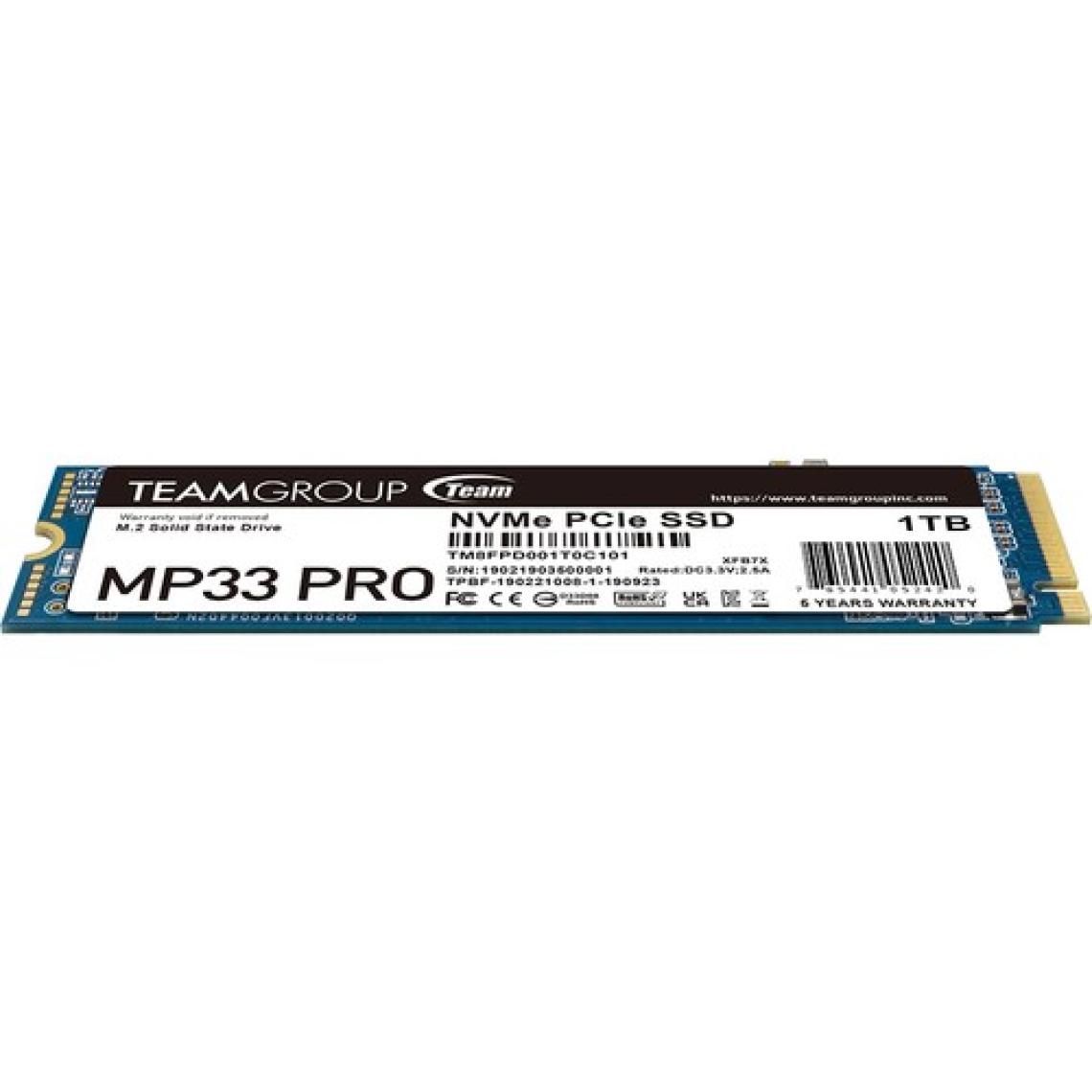 Team MP33 Pro TM8FPD001T0C101 PCI-Express 3.0 1 TB M.2 SSD