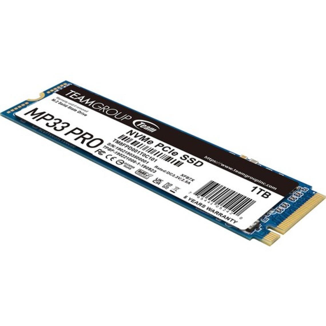 Team MP33 Pro TM8FPD001T0C101 PCI-Express 3.0 1 TB M.2 SSD