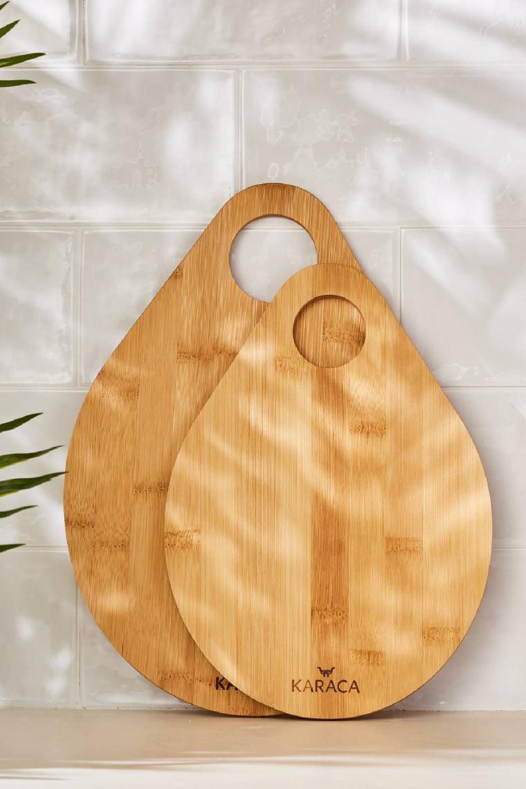 Damla 2'li Bambu Kesme Tahtası 28/33 Cm
