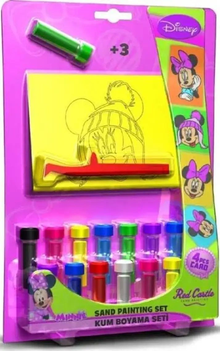 Red Castle Disney Dörtlü Kum Boyama Seti Minnie Mouse Serisi