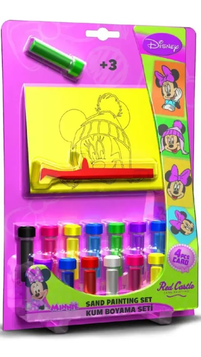 Red Castle Disney Dörtlü Kum Boyama Seti Minnie Mouse Serisi