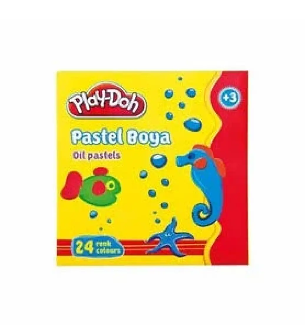 Play-Doh 24 Renk Pastel Boya Plastik Çantalı