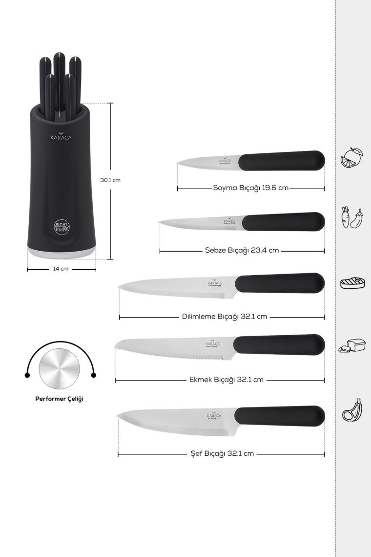 Right Knife Soft Touch 6 Parça Bıçak Seti