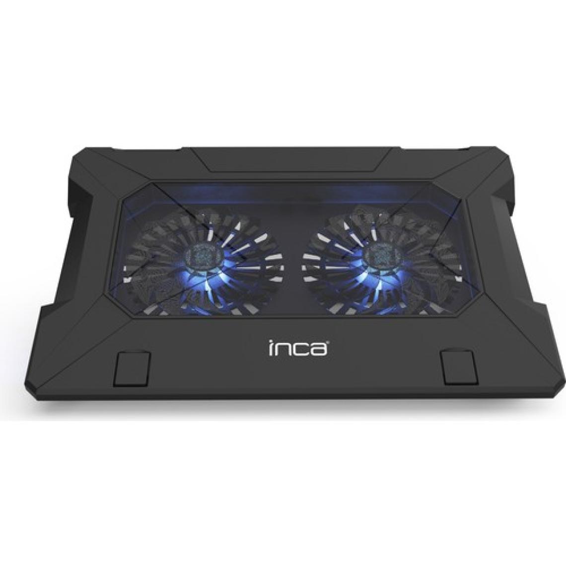 Inca INC-321 RX Ergonomik Çift Fan+ Stand+ With Rubber Sessiz Siyah  Notebook Soğutucu
