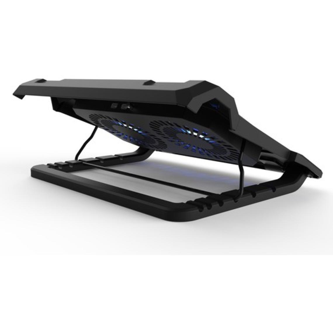 Inca INC-321 RX Ergonomik Çift Fan+ Stand+ With Rubber Sessiz Siyah  Notebook Soğutucu