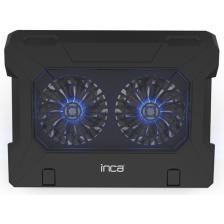 Inca INC-321 RX Ergonomik Çift Fan+ Stand+ With Rubber Sessiz Siyah  Notebook Soğutucu