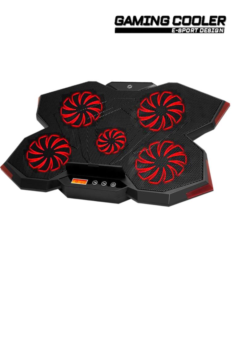 Fnc-5255b Gp5 E-sport Design 5 Fanlı Ledli Lcd Kontrol Panelli 15-17" Pro Standlı Notebook Soğutucu