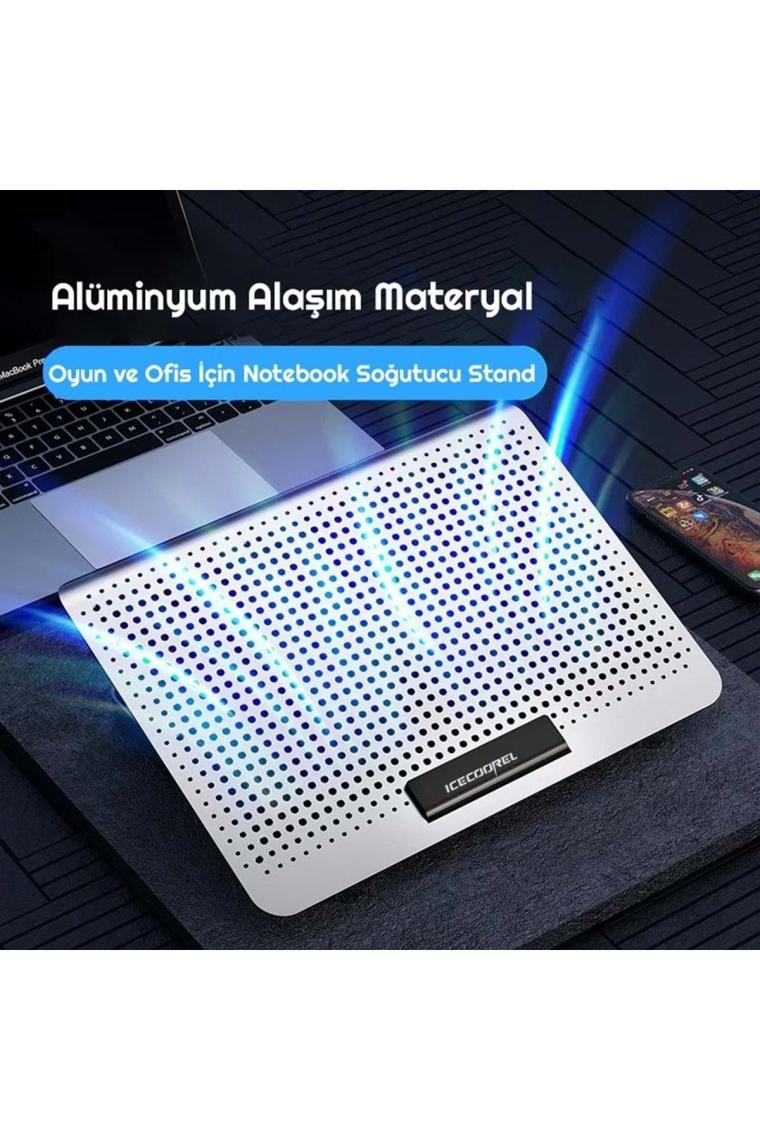 Triline Icecoorel Alimünyum Hız Ayarlı Notebook Soğutucu Ergonomik Stand