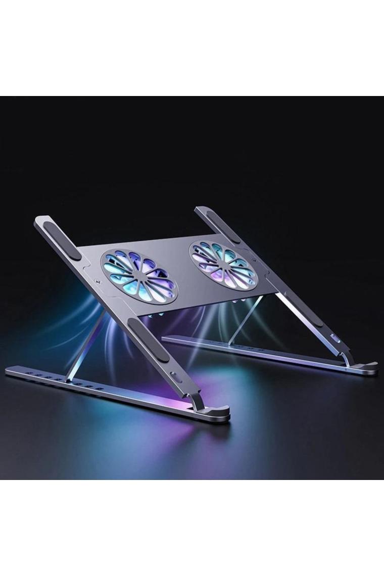 Upway Katlanabilir Alüminyum Turbo Fanlı Macbook Laptop Soğutucu Stand 10-17 Inç