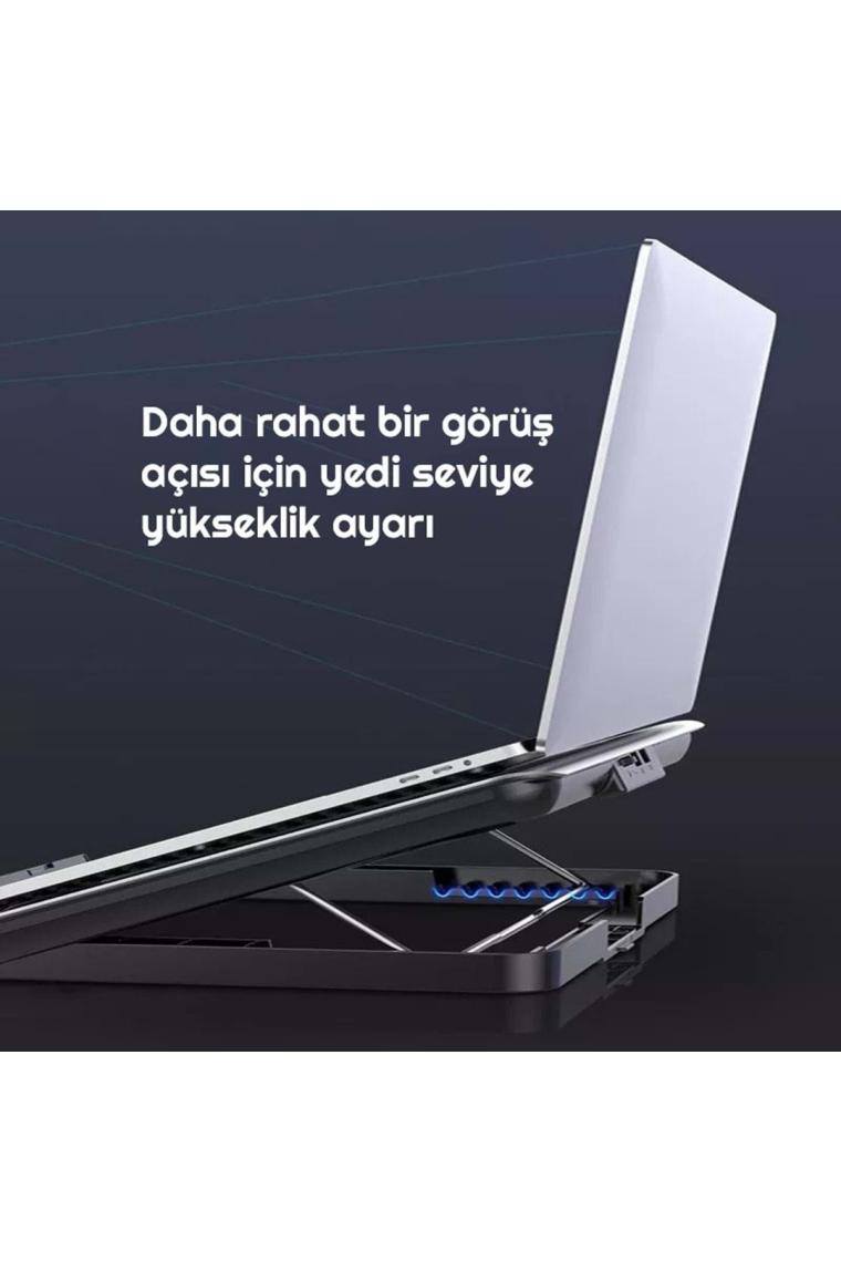Triline Icecoorel Alimünyum Hız Ayarlı Notebook Soğutucu Ergonomik Stand