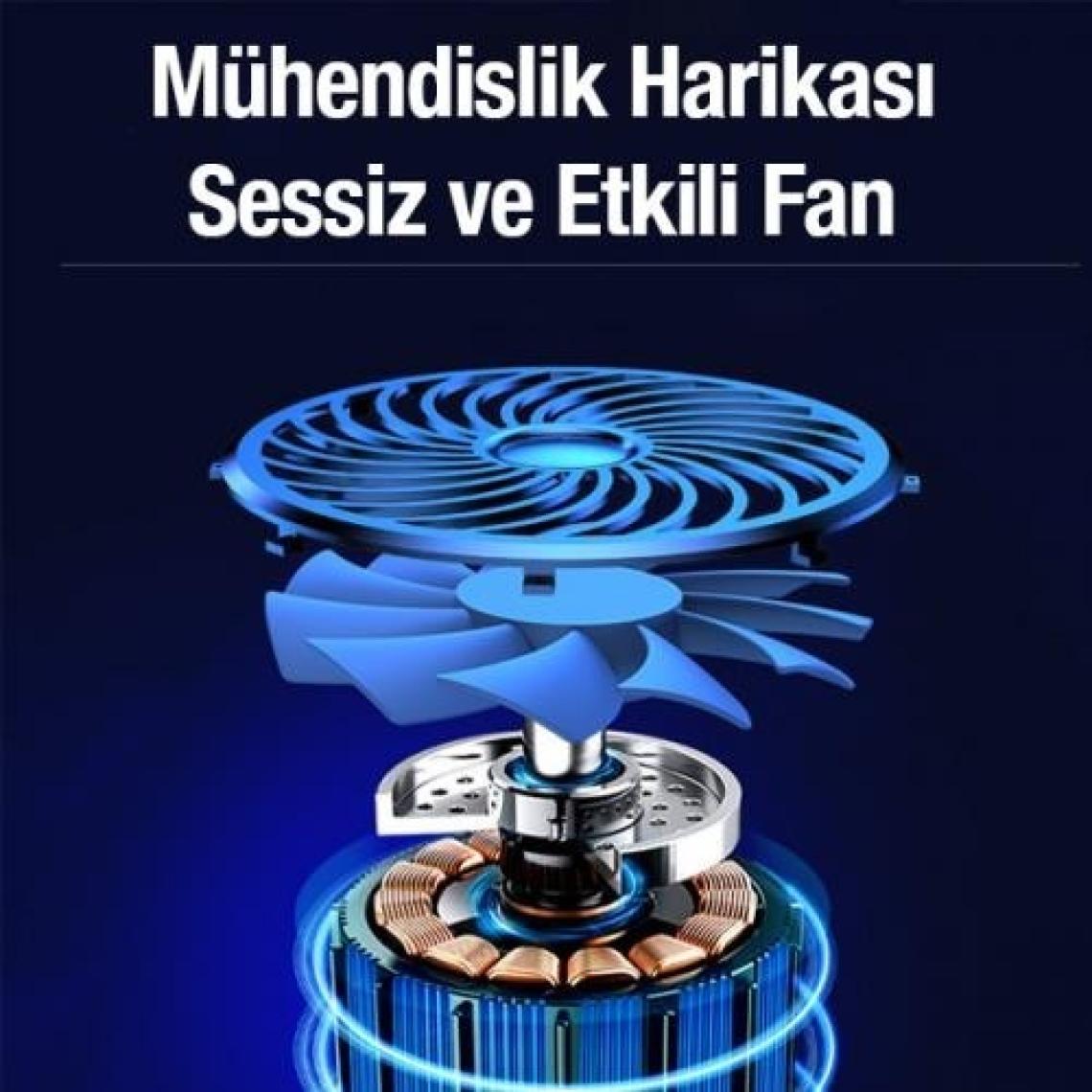 Coofbe Profesyonel Laptop Soğutucu 2 USB Giriş Rgb Işıklı Göstergeli 5 Fanlı 7 Farklı Yükseklik Ayarlı