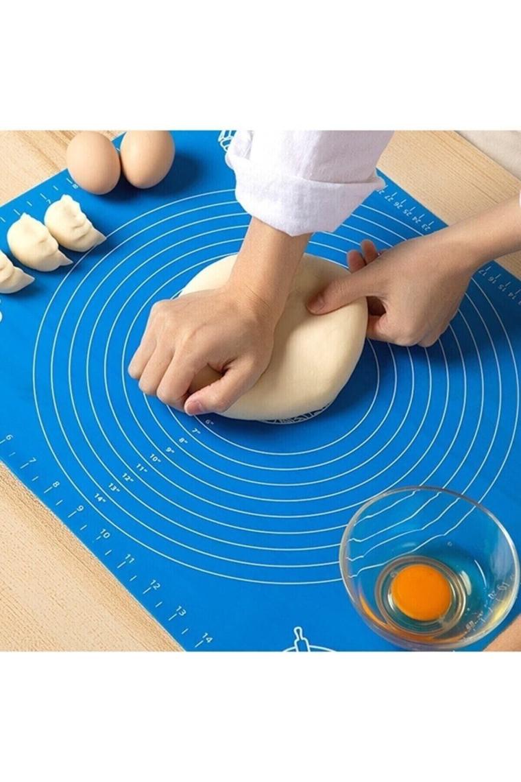 Büyük Boy Silikon Hamur Açma Matı Büyük Ölçü 45x65 Büyük
