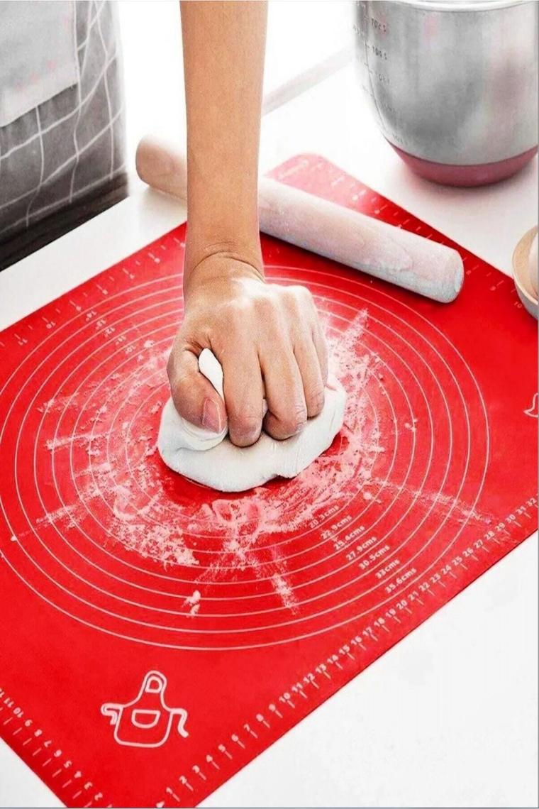 Büyük Boy Silikon Hamur Açma Matı Büyük Ölçü 45x65 Büyük