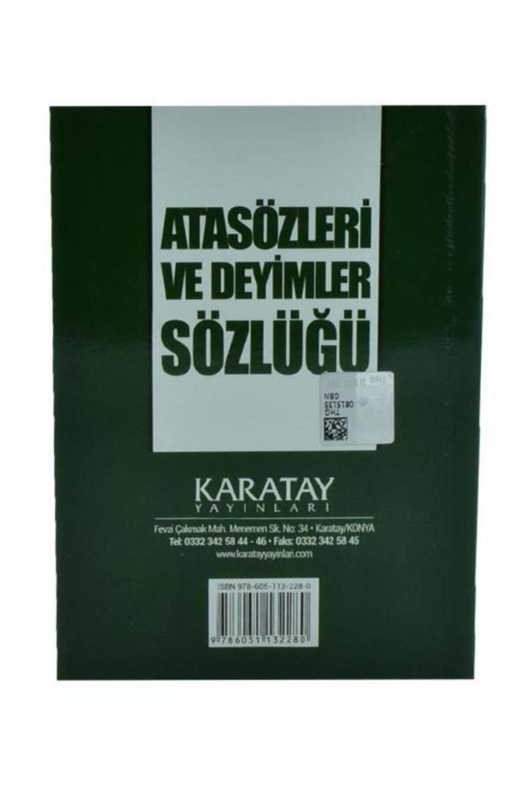 Atasözleri Deyimler Sözlüğü Karton Kapaklı