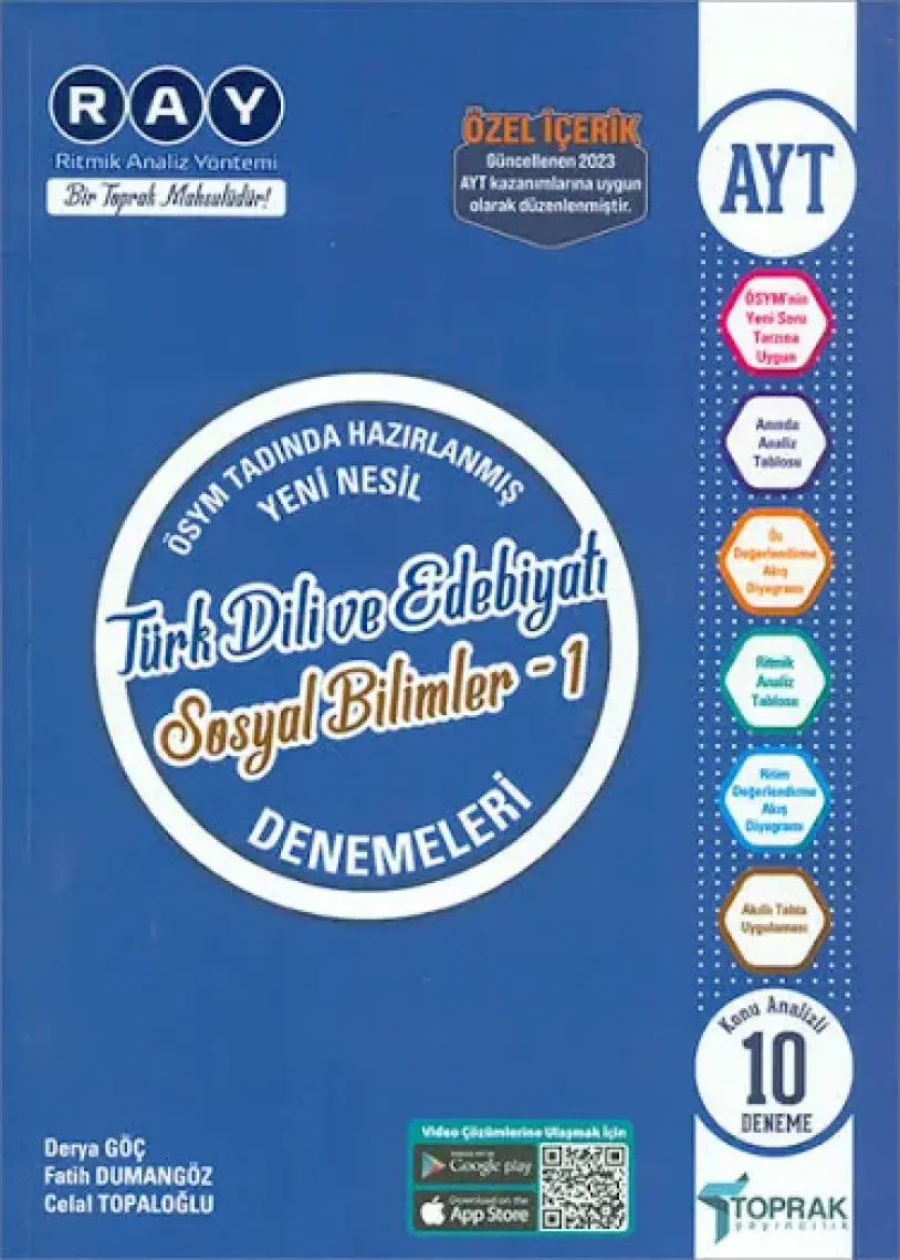 Toprak Yayıncılık Toprak 2023 Ayt Edebiyat-Sosyal Bilimler 1 Deneme Kitabı 10'lu