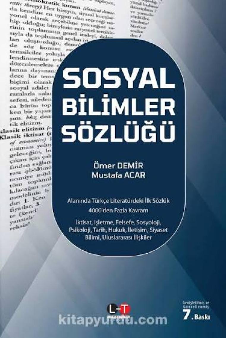 Sosyal Bilimler Sözlüğü - Ömer Demir - Mustafa Acar