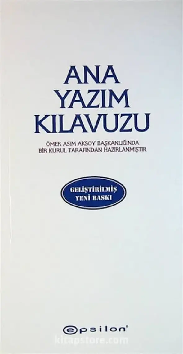 Epsilon Yayınevi Ana Yazım Kılavuzu