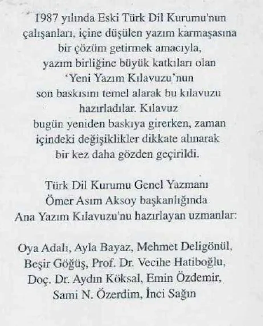 Epsilon Yayınevi Ana Yazım Kılavuzu