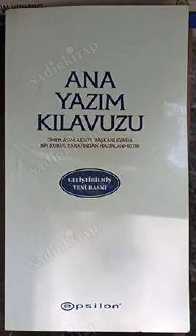 Epsilon Yayınevi Ana Yazım Kılavuzu