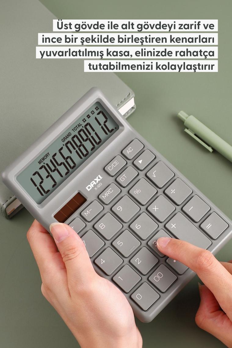 Daxi X-120 Pembe 12 Haneli Hesap Makinesi