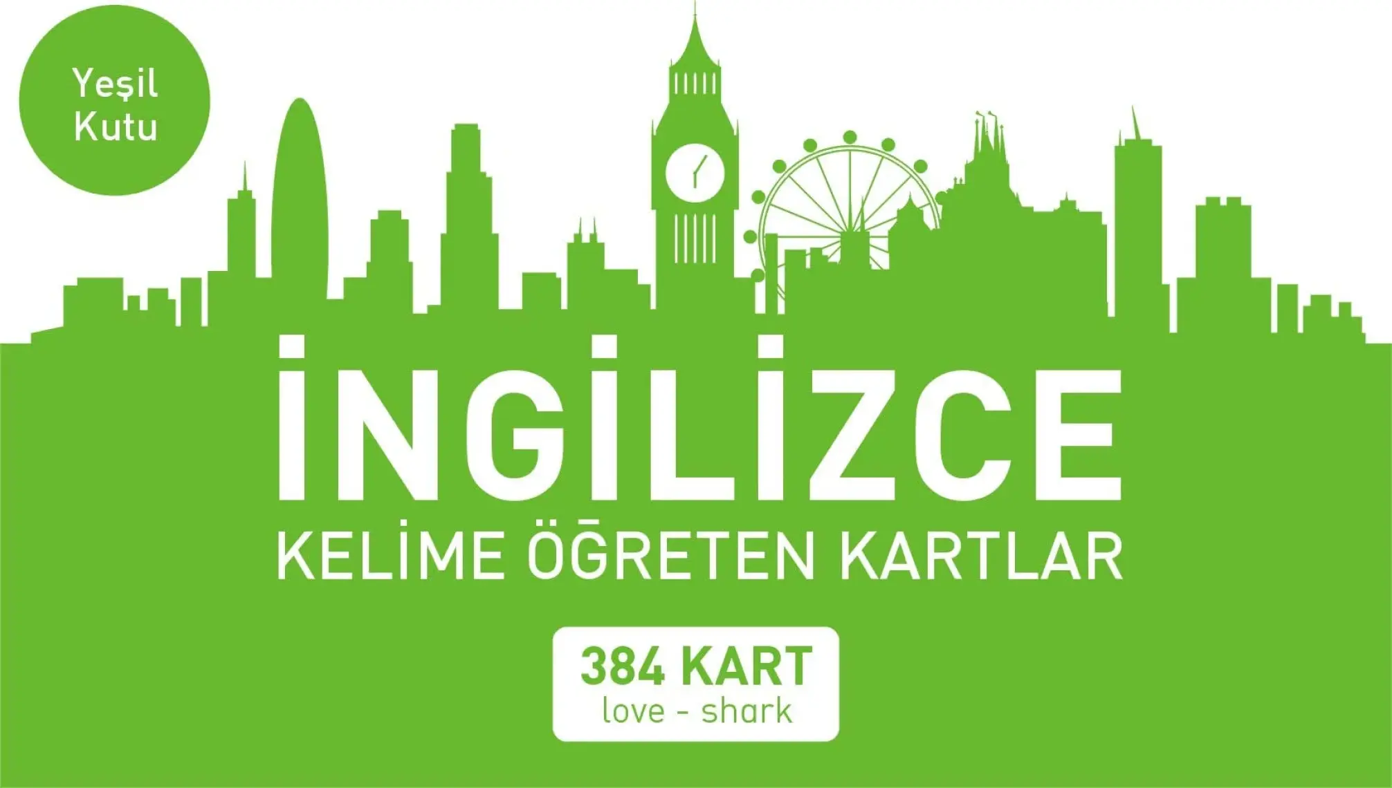 Mavi Kelebek Yayınları Ingilizce Kelime Öğreten Kartlar Yeşil Kutu (Love-Shark)
ingilizce Dil Kartları