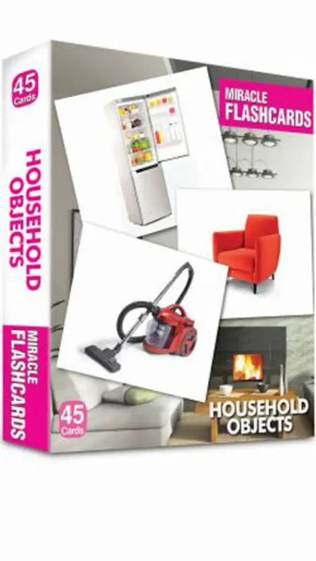 MK Publications Miracle Flashcards – Household Objects Box 45 Cards