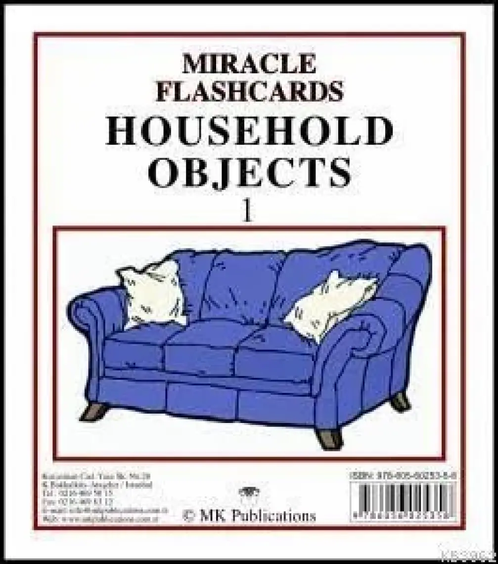 MK Publications Miracle Flashcards – Household Objects Box 45 Cards