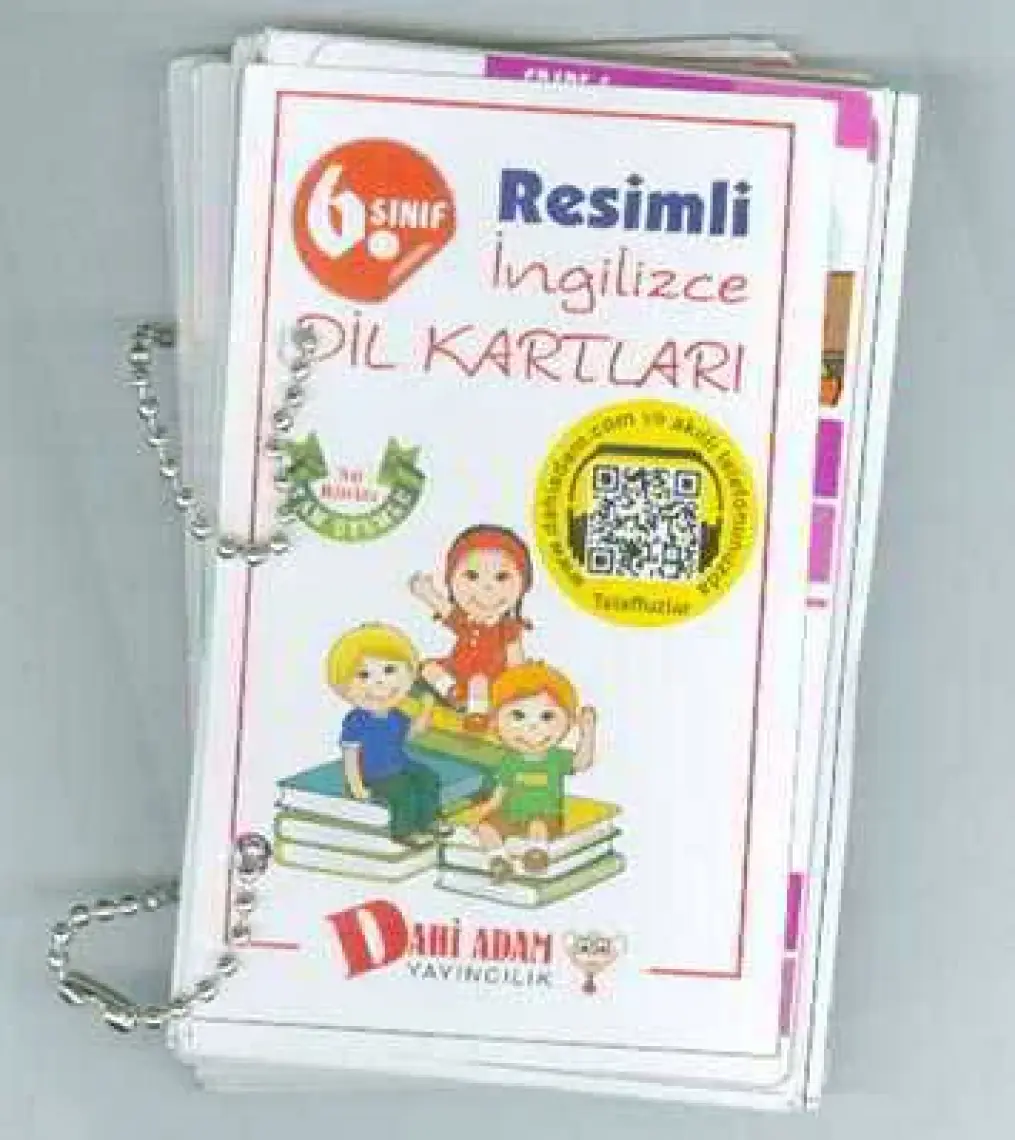 Dahi Adam 6. Sınıf Resimli İngilizce Dil Kartları