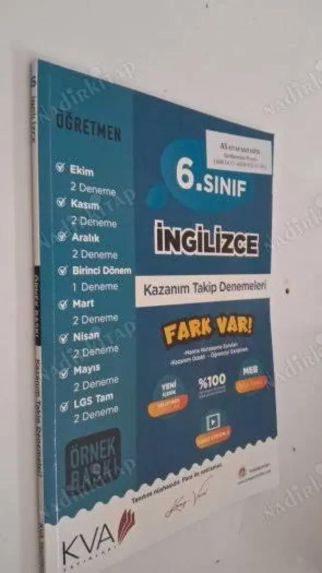 Koray Varol Akademi  6.Sınıf Ingilizce Kazanım Takip Denemeleri