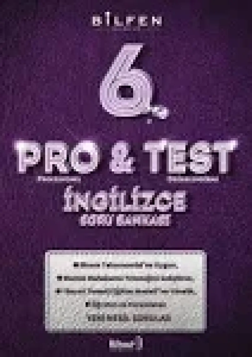 Bilfen Yayınları 6. Sınıf İngilizce Pro&Test Soru Bankası