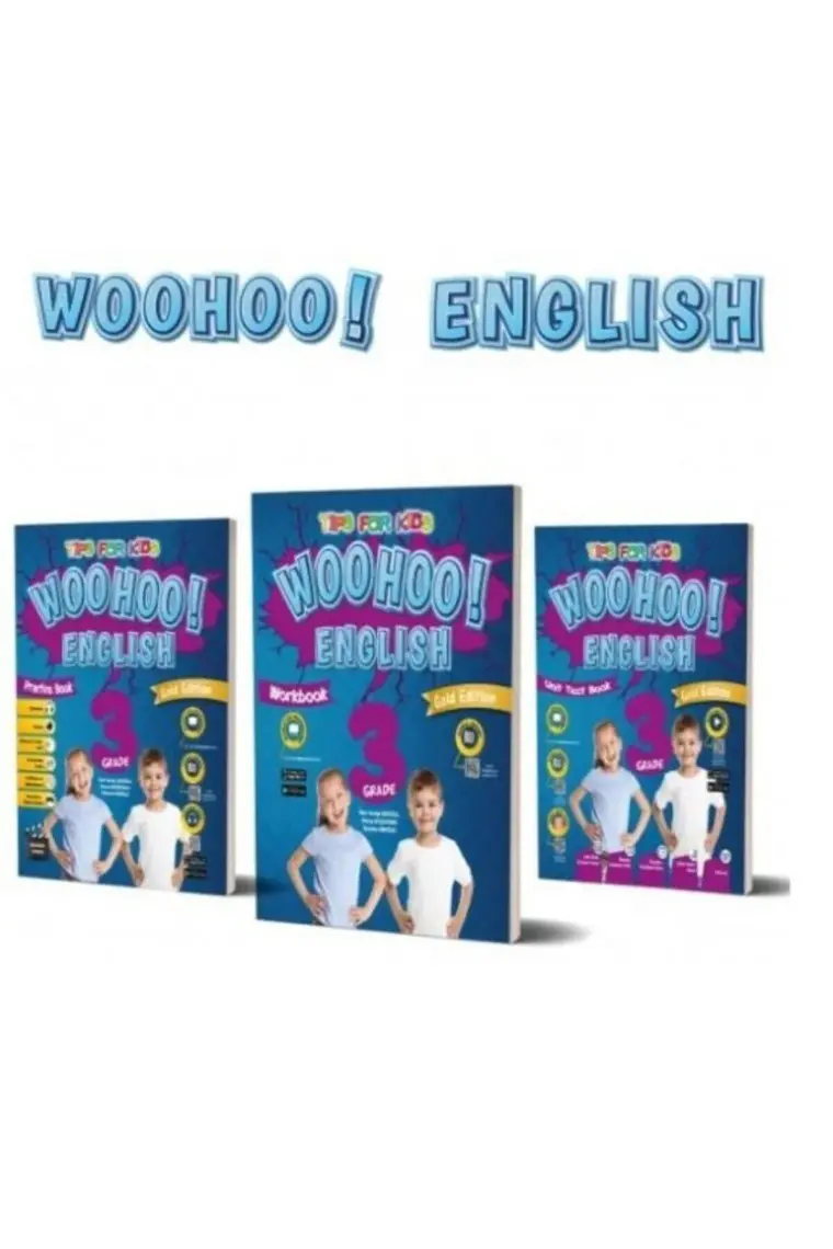 Kırmızı Beyaz Yayınlar 3.Sınıf  Woohoo English Gold Edition Practice+Work+Unit Test Book