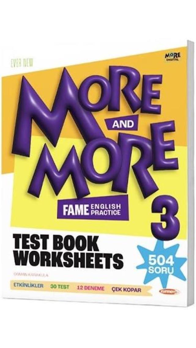Kurmay Yayınları 3.Sınıf More & More Englısh Worksheets & Test Book